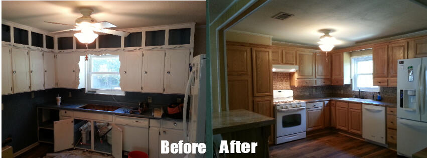 Before and after kitchen